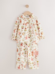Red/Ecru Woven Button Through Pyjamas (9mths-10yrs) - Image 6 of 9