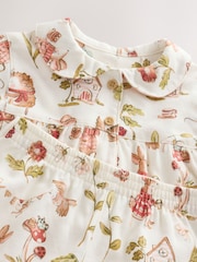 Red/Ecru Woven Button Through Pyjamas (9mths-10yrs) - Image 8 of 9