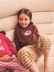 Pink/Green Woven Jogger Pyjamas 3 Pack (9mths-12yrs) - Image 4 of 5
