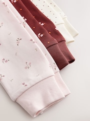 Pink/Brown Ditsy Print Snuggle Pyjamas 3 Pack (9mths-12yrs) - Image 11 of 11