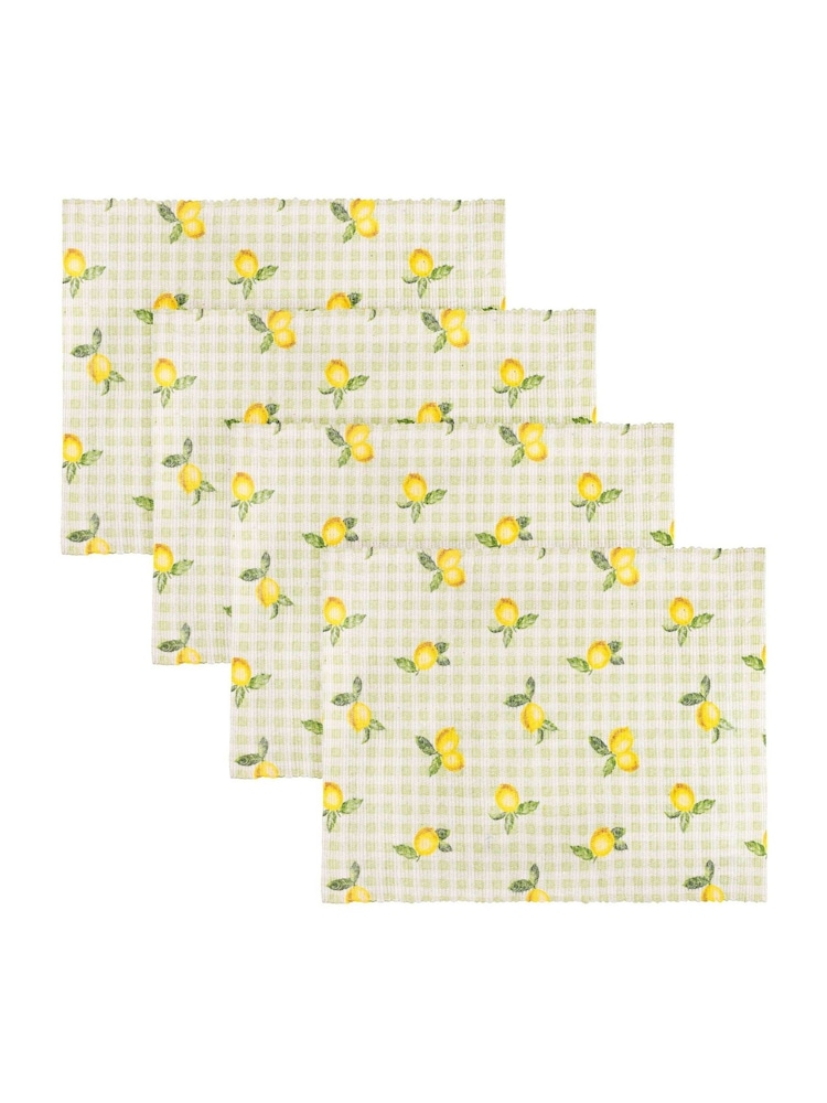 Furn Set of 4 Fruits Lemons Indoor/Outdoor Placemats - Image 1 of 4