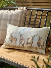 Voyage Nut Moorland Stag Reversible Outdoor Cushion - Image 1 of 5
