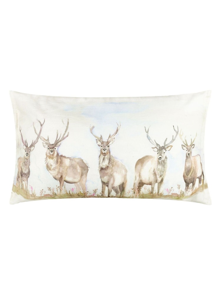Voyage Nut Moorland Stag Reversible Outdoor Cushion - Image 2 of 5