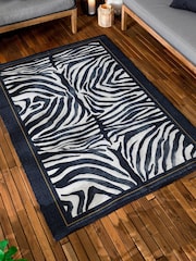Paoletti Multicolour Leopardis Zebra Printed Indoor/Outdoor Rug - Image 1 of 5