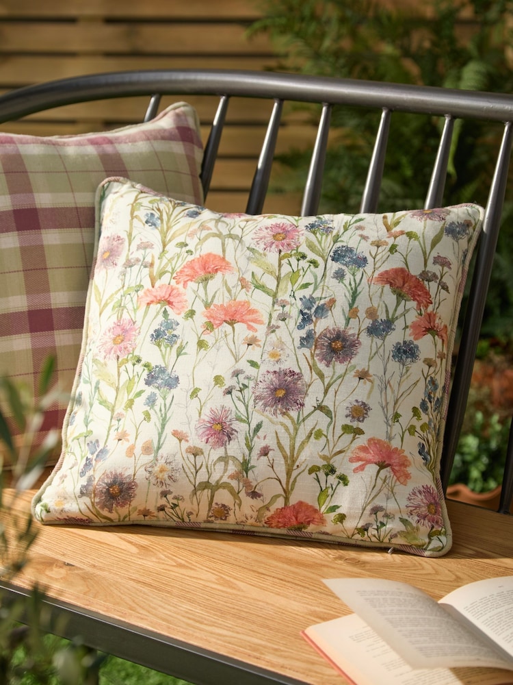 Voyage Elderberry Medmerry Reversible Outdoor Cushion - Image 1 of 5 Voyage Elderberry Medmerry Reversible Outdoor Cushion - Image 1 of 5