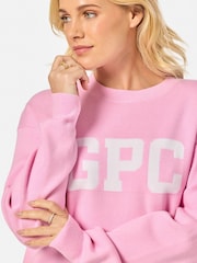 Gym + Coffee Pink Knit Crew Sweatshirt - Image 4 of 6