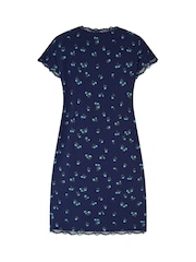 Pour Moi Blue Sofa Loves Lace T-Shirt Hidden Support Chemise - Image 4 of 4