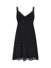 Pour Moi Sofa Loves Lace Hidden Mesh Support Soft Jersey Midi Chemise - Bild 3 von 4