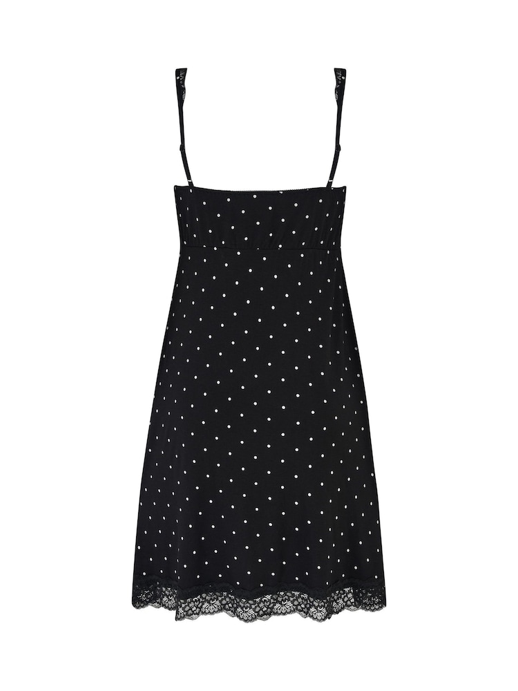 Pour Moi Sofa Loves Lace Hidden Mesh Support Soft Jersey Midi Chemise - Bild 4 von 4