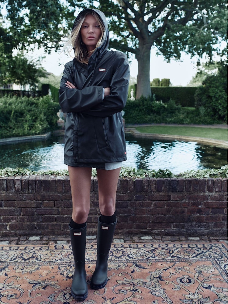 Hunter Blue Izzy Pu Hooded Jacket - Image 1 of 1