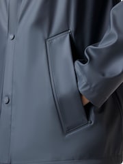 Hunter Blue Izzy Pu Hooded Jacket - Image 5 of 8