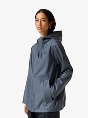 Hunter Blue Izzy Pu Hooded Jacket - Image 7 of 8