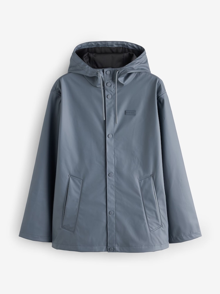 Hunter Blue Izzy Pu Hooded Jacket - Image 8 of 8