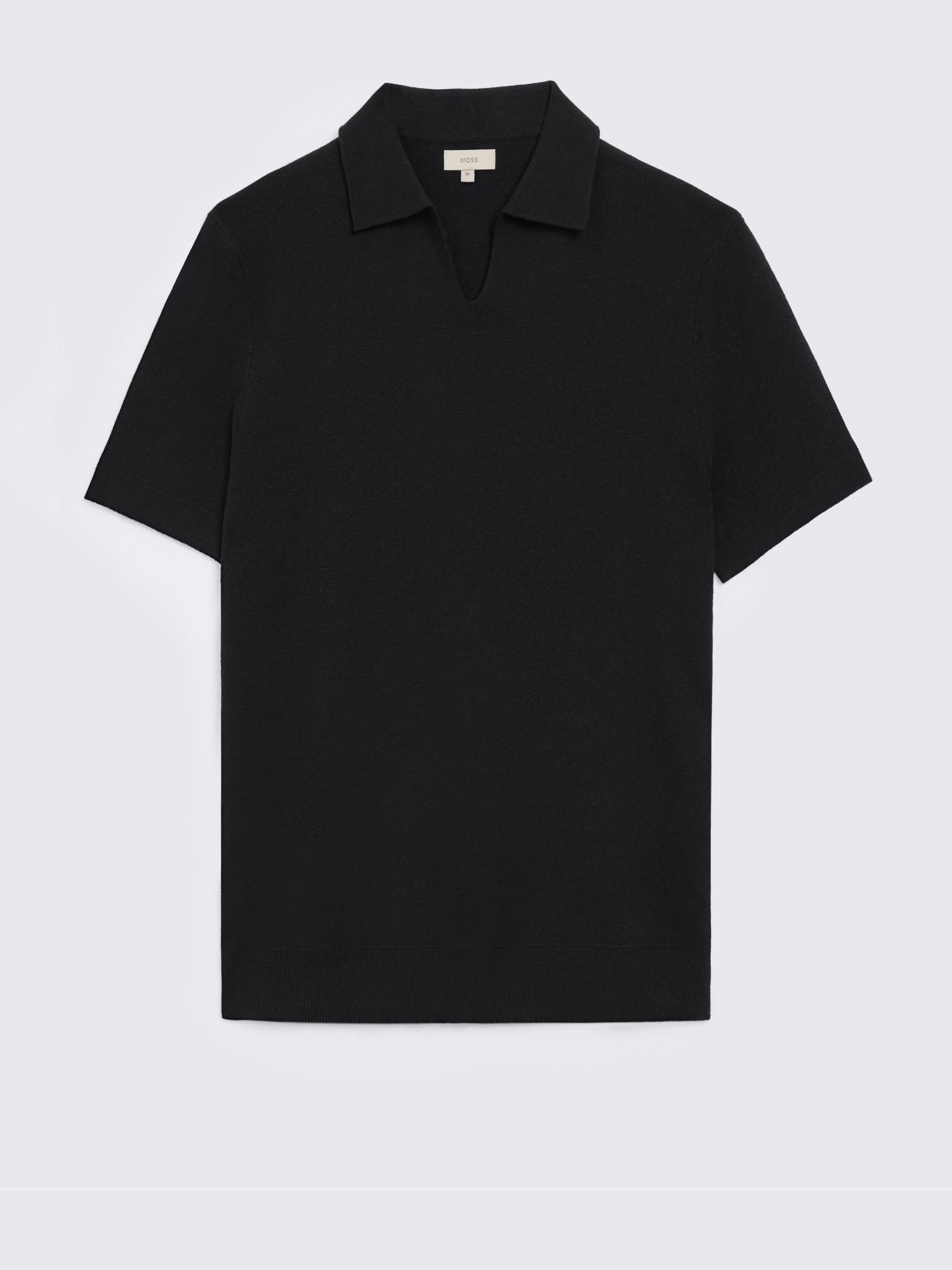 Buy MOSS Black Milano Cotton Knit Skipper Polo Shirt from Next USA