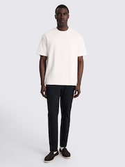 MOSS White Heavy Weight Poppy Detail T-Shirt - Image 3 of 4