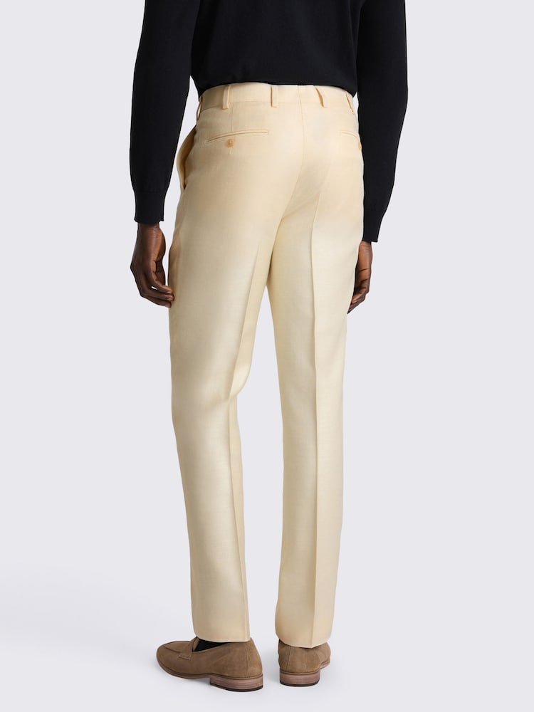MOSS White Italian Tailored Fit Twill Suit Trousers - Image 2 of 3