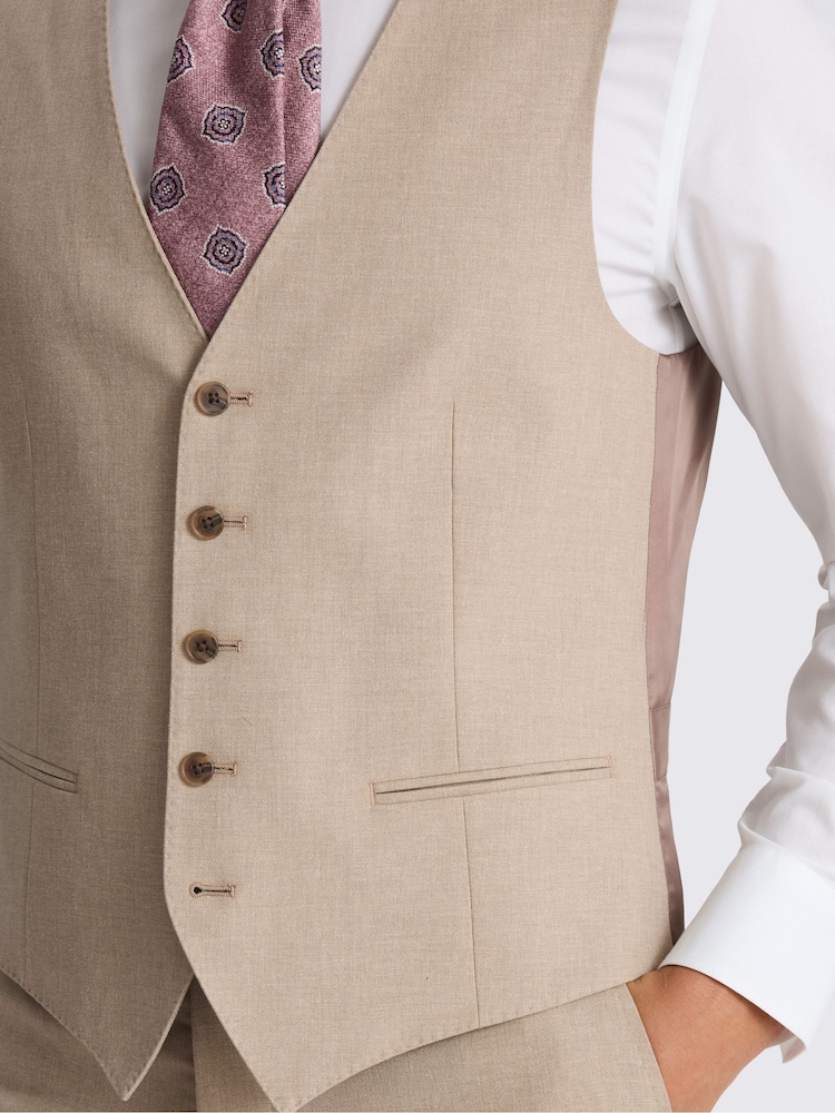 MOSS Natural Tailored Fit Waistcoat - Image 3 of 3 MOSS Natural Tailored Fit Waistcoat - Image 3 of 3