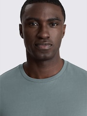 MOSS Teal Crew Neck T-Shirt - Image 3 of 4