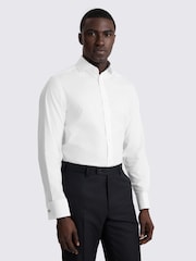 MOSS White Tailored Fit Dobby Stretch Shirt - Image 1 of 3
