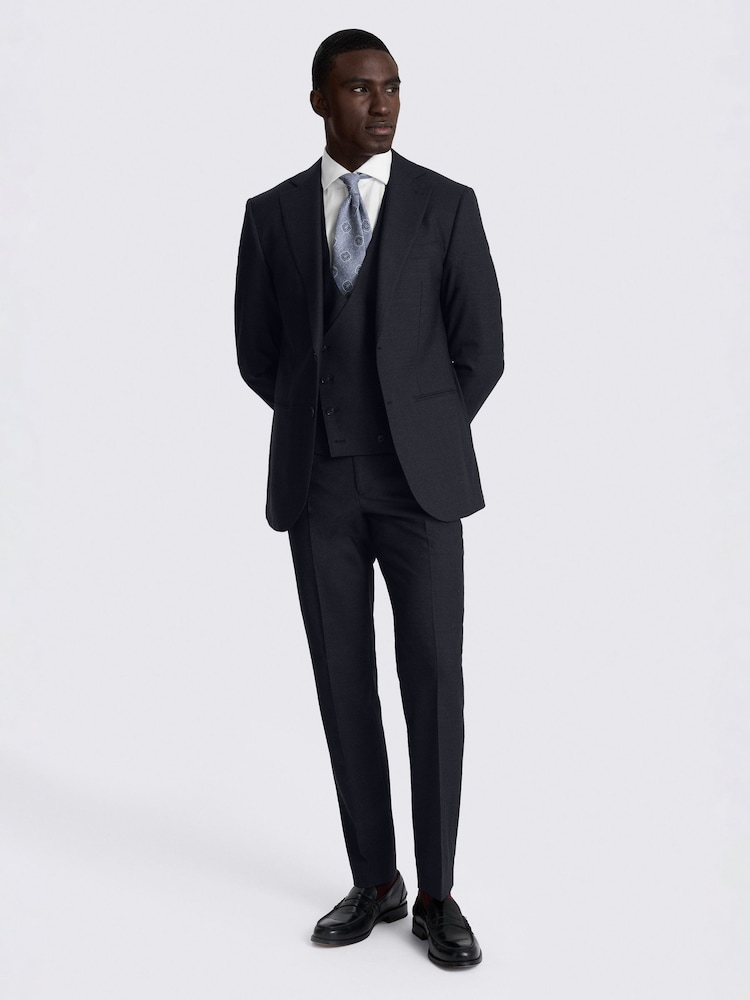 MOSS Blue Tailored Performance Puppytooth Suit Jacket - Image 2 of 7