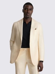 MOSS White Italian Tailored Fit Twill Suit Jacket - Image 1 of 5