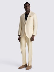 MOSS White Italian Tailored Fit Twill Suit Jacket - Image 2 of 5