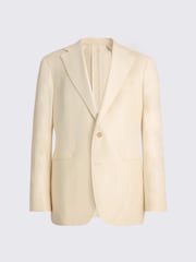 MOSS White Italian Tailored Fit Twill Suit Jacket - Image 5 of 5
