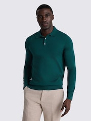 MOSS Green Merino Polo Shirt - Image 1 of 4