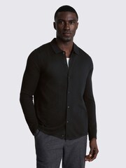 MOSS Black Merino-Blend Shirt - Image 1 of 4