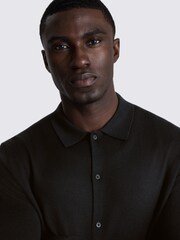 MOSS Black Merino-Blend Shirt - Image 3 of 4