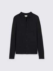 MOSS Black Merino-Blend Shirt - Image 4 of 4