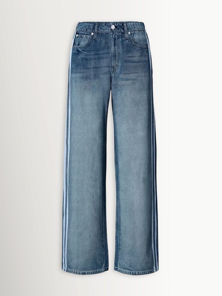 Rag & Bone Carst Miramar Terry Wide Leg Track Pant Jeans - Image 1 of 1