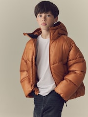 Orange Shower Resistant Padded Coat (3-16yrs) - Image 1 of 11