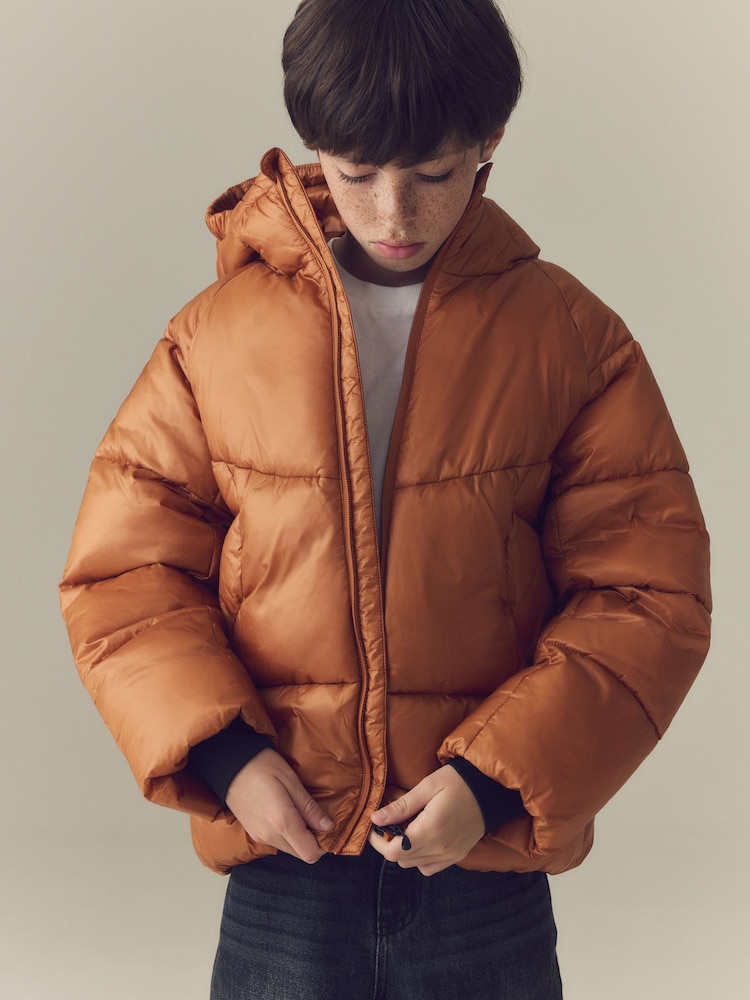 Orange Shower Resistant Padded Coat (3-16yrs) - Image 2 of 11 Orange Shower Resistant Padded Coat (3-16yrs) - Image 2 of 11