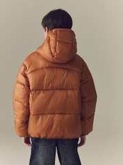 Orange Shower Resistant Padded Coat (3-16yrs) - Image 3 of 11