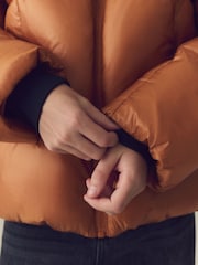 Orange Shower Resistant Padded Coat (3-16yrs) - Image 6 of 11