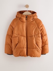 Orange Shower Resistant Padded Coat (3-16yrs) - Image 7 of 11