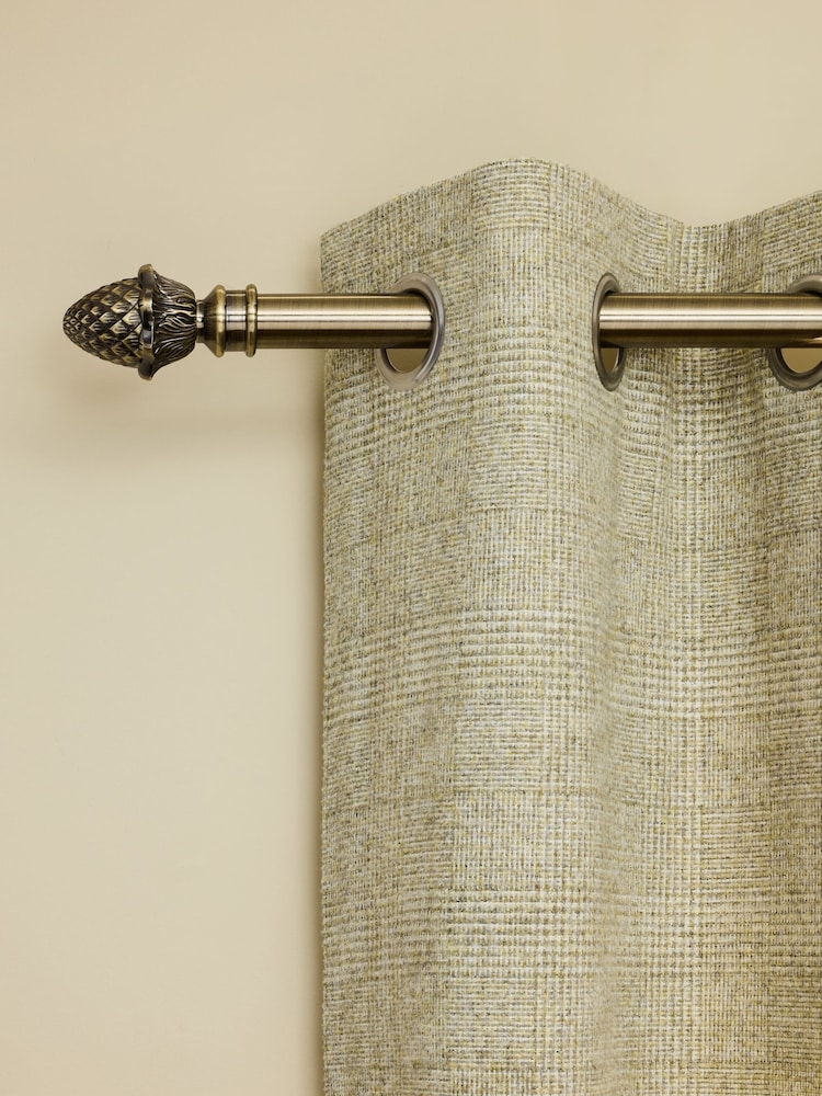 Antique Brass Artichoke Finial 28mm Extendable Curtain Pole Kit - Image 1 of 3 Antique Brass Artichoke Finial 28mm Extendable Curtain Pole Kit - Image 1 of 3
