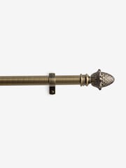 Antique Brass Artichoke Finial 28mm Extendable Curtain Pole Kit - Image 3 of 3
