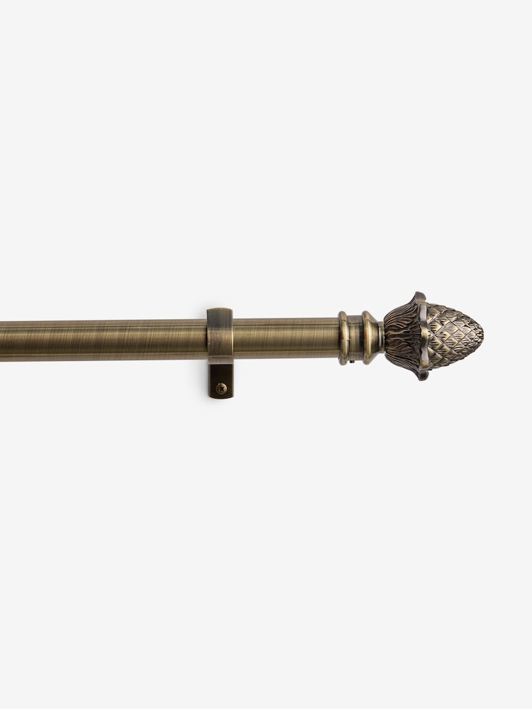 Antique Brass Artichoke Finial 28mm Extendable Curtain Pole Kit - Image 3 of 3 Antique Brass Artichoke Finial 28mm Extendable Curtain Pole Kit - Image 3 of 3