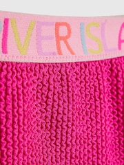 River Island Pink Logo Textured Whipstitch Bikini - Image 4 of 4