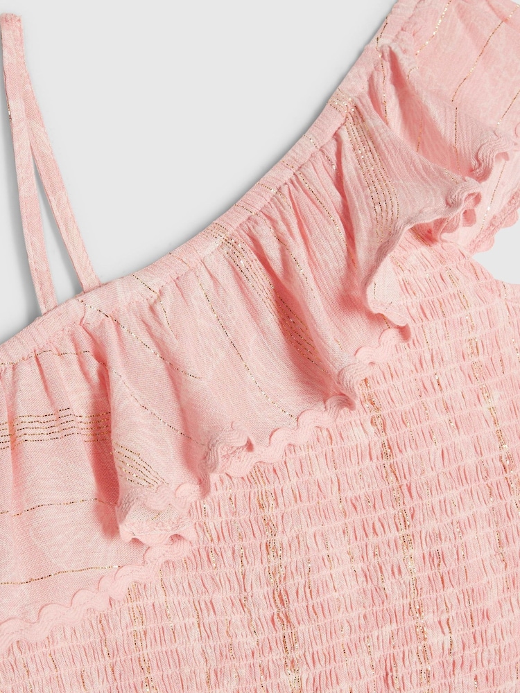 River Island Pink Shell Print Aysmmetric Top & Maxi Skirt Set - Image 2 of 3