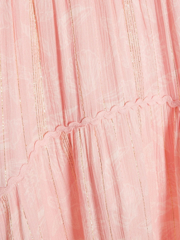 River Island Pink Shell Print Aysmmetric Top & Maxi Skirt Set - Image 3 of 3