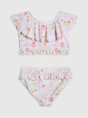 River Island Cream Under The Sea Frill Bikini - Image 2 of 4