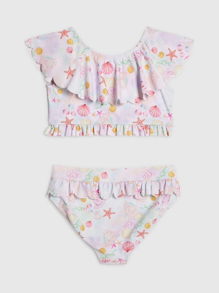 River Island Cream Under The Sea Frill Bikini - Image 2 of 4 River Island Cream Under The Sea Frill Bikini - Image 2 of 4