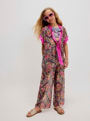 River Island Purple Del Maar Sequin Kaftan - Image 1 of 6