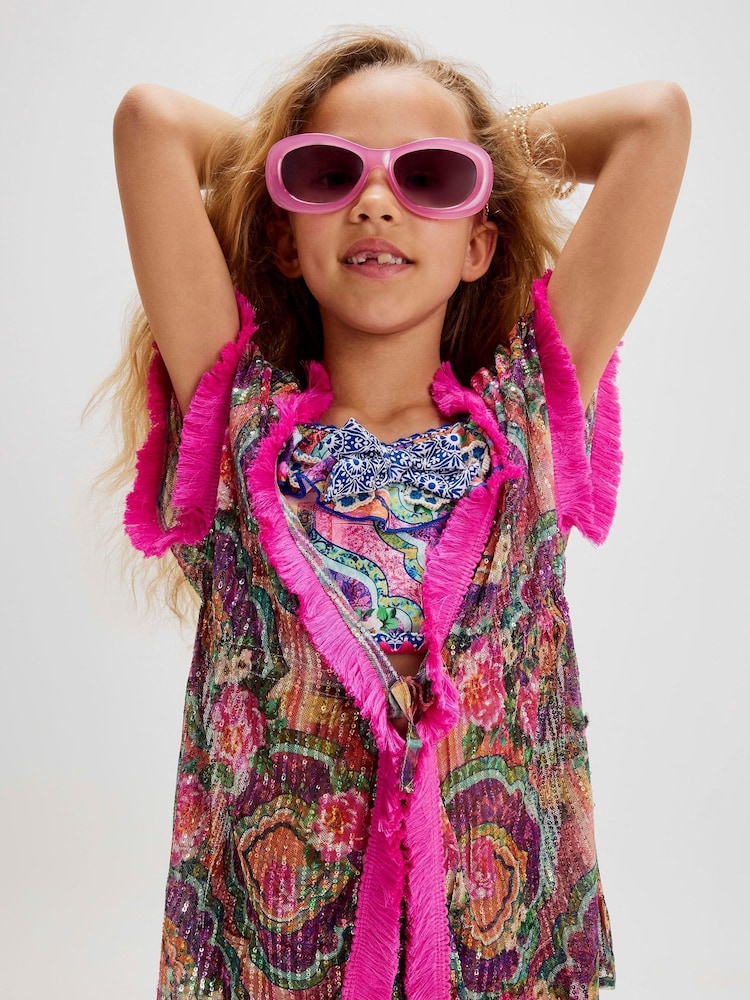 River Island Purple Del Maar Sequin Kaftan - Image 2 of 6