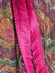 River Island Purple Del Maar Sequin Kaftan - Image 5 of 6