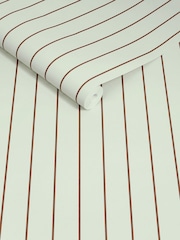 MADE.COM Mint Chocolate Kyria Stripe A4 Wallpaper Sample - Image 3 of 4