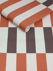 MADE.COM Mint Orange Terri A4 Wallpaper Sample - Image 3 of 4